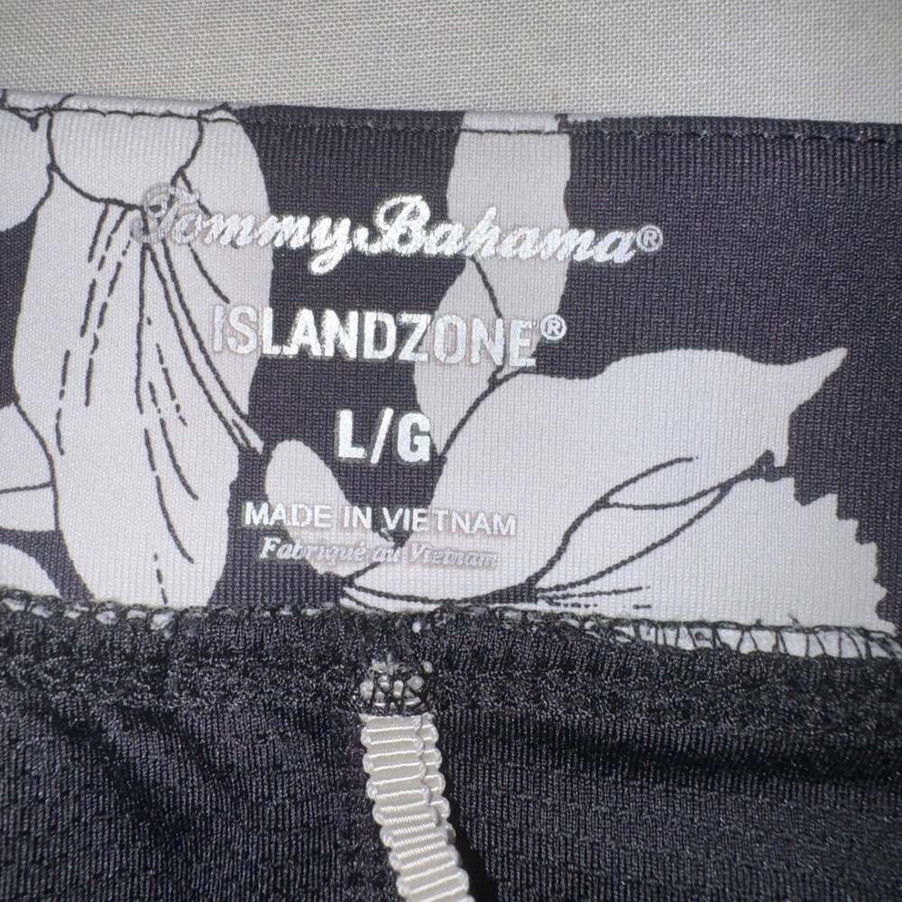 EUC TOMMY BAHAMA SZ L AUBREY ISLAND ZONE SKORT SKIRT BLACK & WHITE FLORAL PRINT - Picture 6 of 10